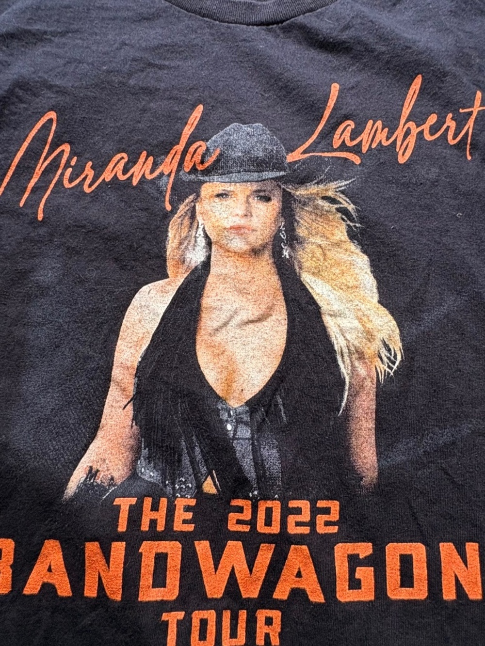 Miranda Lambert 2022 The Bandwagon Tour Double Sided Black Graphic T-Shirt